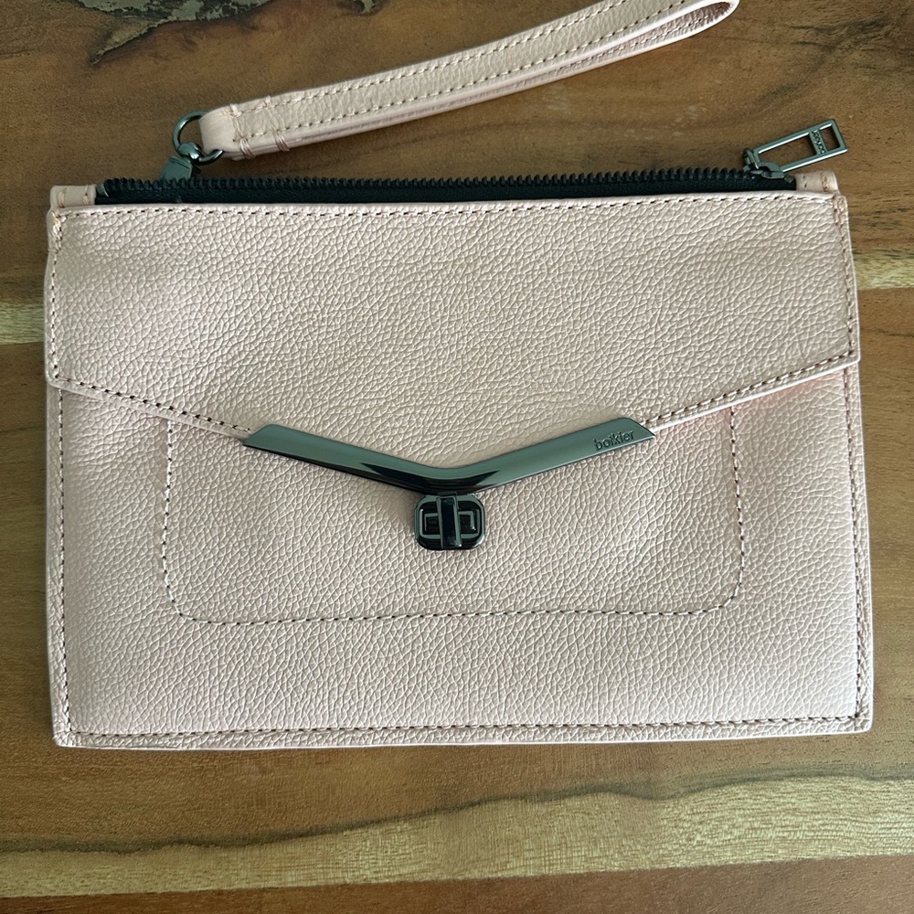 Botkier Blush Leather Wristlet Clutch